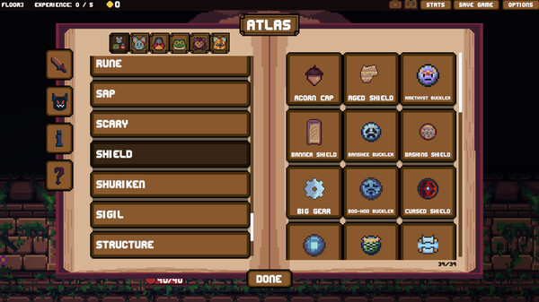 Screenshot from Backpack Hero game